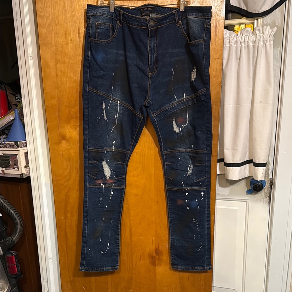 NWOT M. Society Paint Splatter Jeans sz 42X32